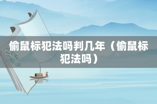 偷鼠標(biāo)犯法嗎判幾年（偷鼠標(biāo)犯法嗎）