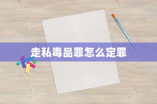 走私毒品罪怎么定罪