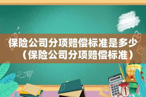 保險公司分項賠償標準是多少（保險公司分項賠償標準）