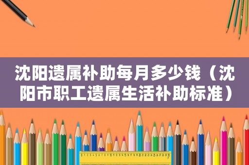 沈陽遺屬補助每月多少錢（沈陽市職工遺屬生活補助標(biāo)準(zhǔn)）
