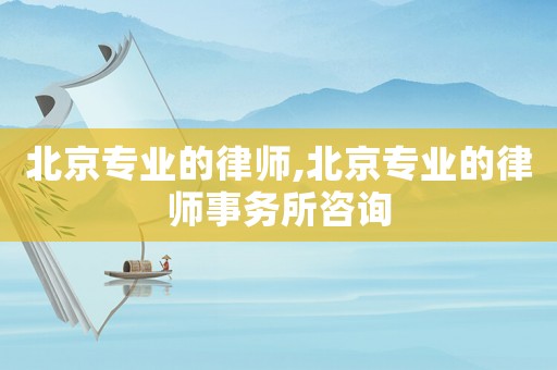 北京專業(yè)的律師,北京專業(yè)的律師事務(wù)所咨詢