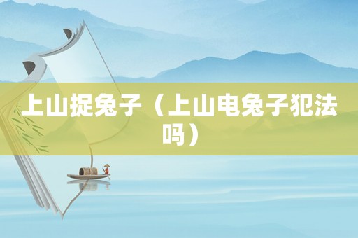 上山捉兔子（上山電兔子犯法嗎）