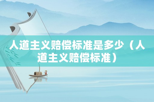 人道主義賠償標(biāo)準(zhǔn)是多少（人道主義賠償標(biāo)準(zhǔn)）