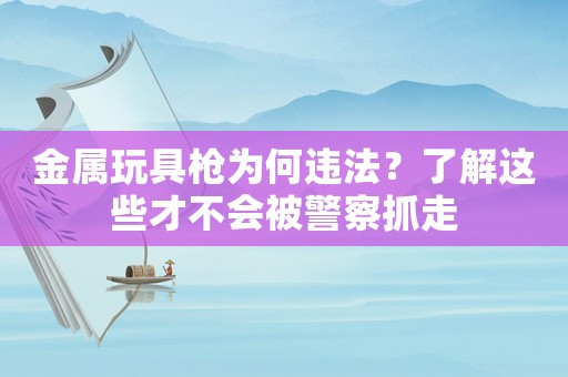 金屬玩具槍為何違法？了解這些才不會被警察抓走