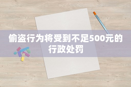 偷盜行為將受到不足500元的行政處罰