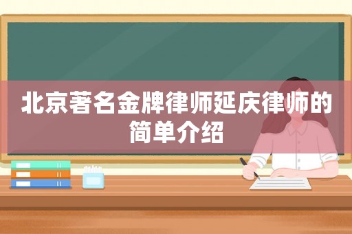 北京著名金牌律師延慶律師的簡(jiǎn)單介紹