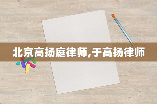 北京高揚(yáng)庭律師,于高揚(yáng)律師