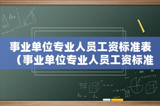 事業(yè)單位專業(yè)人員工資標(biāo)準(zhǔn)表（事業(yè)單位專業(yè)人員工資標(biāo)準(zhǔn)）