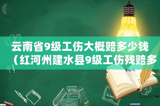 云南省9級(jí)工傷大概賠多少錢（紅河州建水縣9級(jí)工傷殘賠多少錢）
