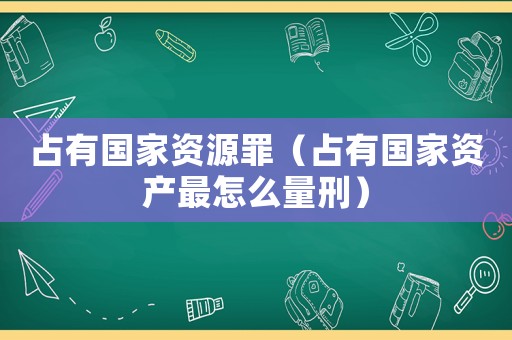 占有國(guó)家資源罪（占有國(guó)家資產(chǎn)最怎么量刑）