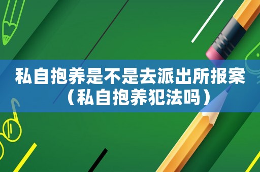 私自抱養(yǎng)是不是去派出所報案（私自抱養(yǎng)犯法嗎）
