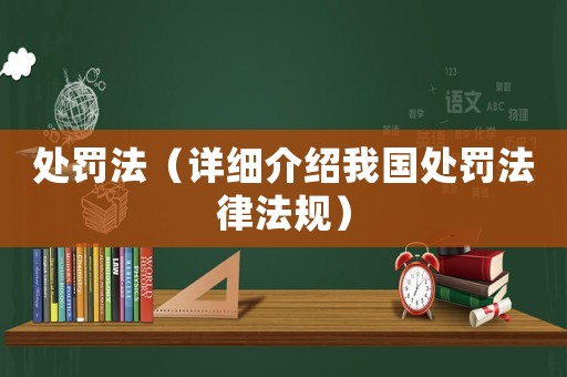 處罰法（詳細(xì)介紹我國(guó)處罰法律法規(guī)）