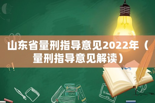 山東省量刑指導(dǎo)意見2022年（量刑指導(dǎo)意見解讀）