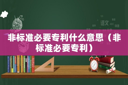 非標(biāo)準(zhǔn)必要專利什么意思（非標(biāo)準(zhǔn)必要專利）