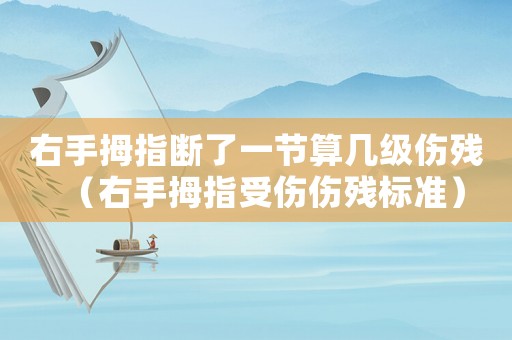 右手拇指斷了一節(jié)算幾級傷殘（右手拇指受傷傷殘標準）