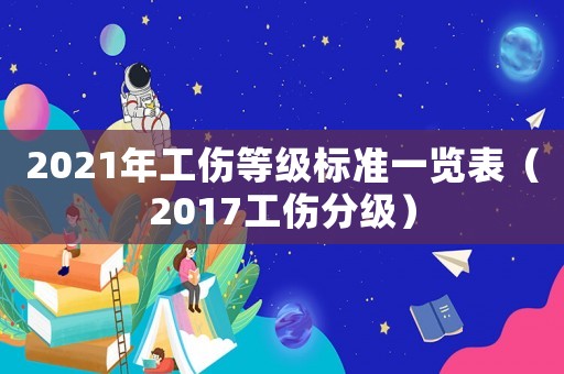 2021年工傷等級標(biāo)準(zhǔn)一覽表（2017工傷分級）