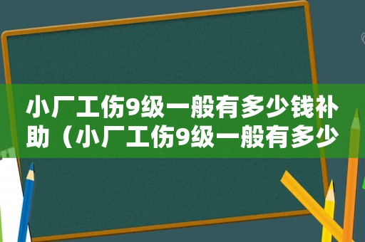 小廠工傷9級(jí)一般有多少錢補(bǔ)助（小廠工傷9級(jí)一般有多少錢）