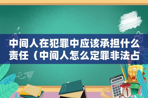 中間人在犯罪中應(yīng)該承擔(dān)什么責(zé)任（中間人怎么定罪非法占有）