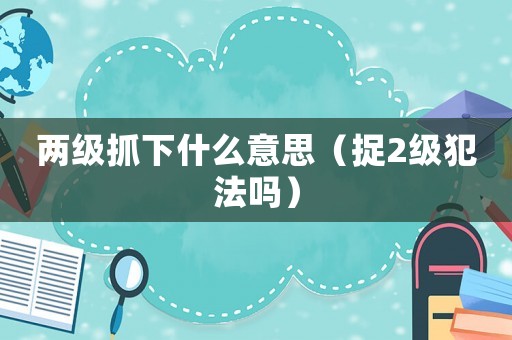 兩級抓下什么意思（捉2級犯法嗎）