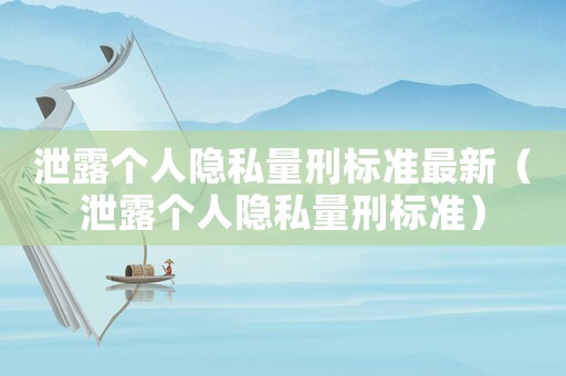 泄露個(gè)人隱私量刑標(biāo)準(zhǔn)最新（泄露個(gè)人隱私量刑標(biāo)準(zhǔn)）