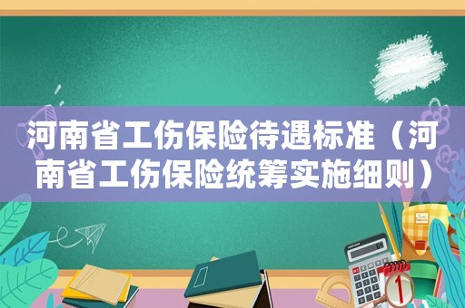 河南省工傷保險待遇標準（河南省工傷保險統(tǒng)籌實施細則）