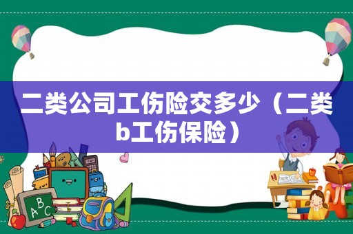 二類公司工傷險(xiǎn)交多少（二類b工傷保險(xiǎn)）