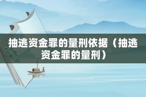 抽逃資金罪的量刑依據(jù)（抽逃資金罪的量刑）