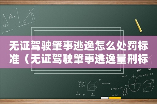 無證駕駛肇事逃逸怎么處罰標(biāo)準(zhǔn)（無證駕駛肇事逃逸量刑標(biāo)準(zhǔn)）