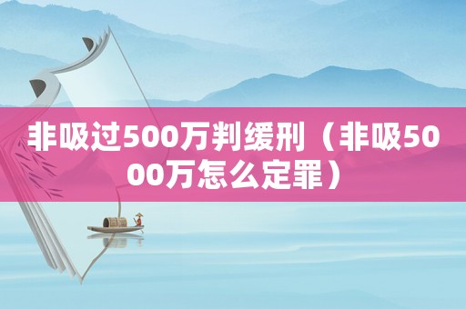 非吸過(guò)500萬(wàn)判緩刑（非吸5000萬(wàn)怎么定罪）