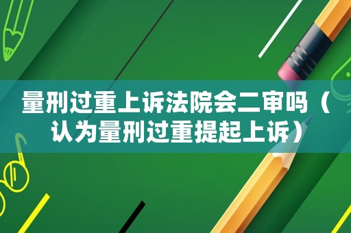 量刑過(guò)重上訴法院會(huì)二審嗎（認(rèn)為量刑過(guò)重提起上訴）
