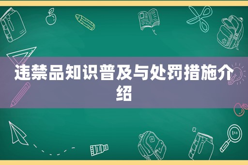 違禁品知識普及與處罰措施介紹