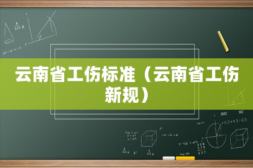 云南省工傷標(biāo)準(zhǔn)（云南省工傷新規(guī)）