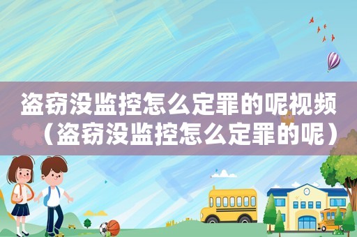 盜竊沒監(jiān)控怎么定罪的呢視頻（盜竊沒監(jiān)控怎么定罪的呢）