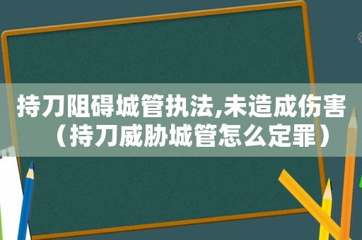 持刀阻礙城管執(zhí)法,未造成傷害（持刀威脅城管怎么定罪）