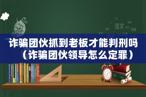 詐騙團(tuán)伙抓到老板才能判刑嗎（詐騙團(tuán)伙領(lǐng)導(dǎo)怎么定罪）