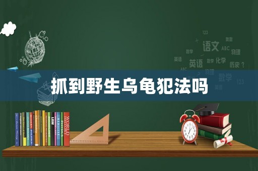 抓到野生烏龜犯法嗎