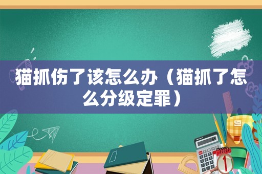 貓抓傷了該怎么辦（貓抓了怎么分級定罪）