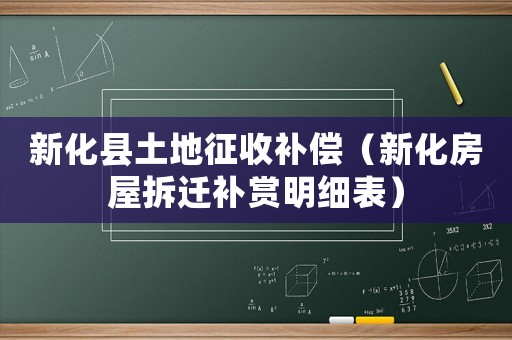 新化縣土地征收補(bǔ)償（新化房屋拆遷補(bǔ)賞明細(xì)表）