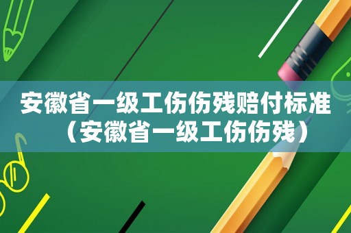 安徽省一級工傷傷殘賠付標準（安徽省一級工傷傷殘）