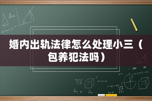 婚內(nèi)出軌法律怎么處理小三（包養(yǎng)犯法嗎）