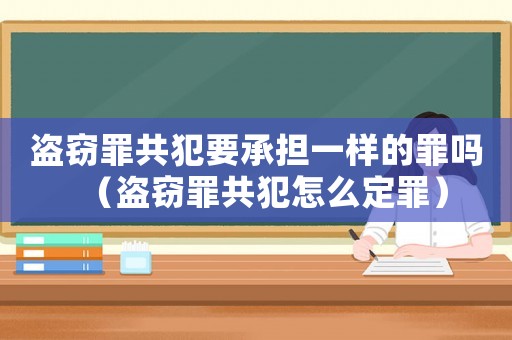 盜竊罪共犯要承擔(dān)一樣的罪嗎（盜竊罪共犯怎么定罪）