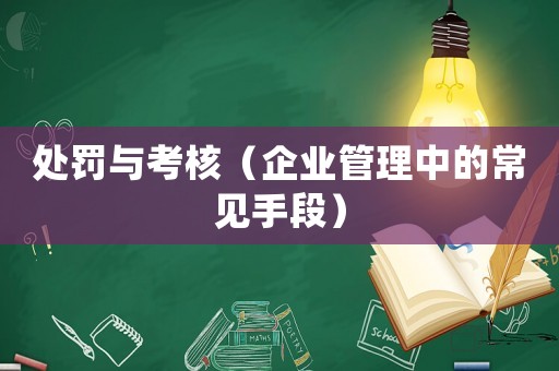 處罰與考核（企業(yè)管理中的常見手段）