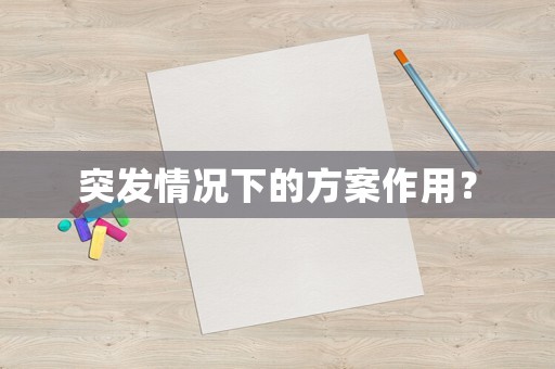 突發(fā)情況下的方案作用？