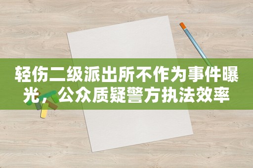 輕傷二級派出所不作為事件曝光，公眾質(zhì)疑警方執(zhí)法效率