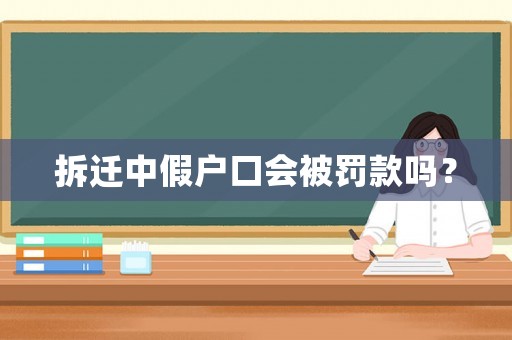 拆遷中假戶口會被罰款嗎？