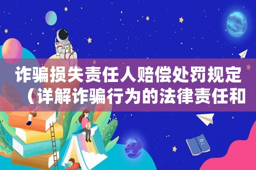 詐騙損失責(zé)任人賠償處罰規(guī)定（詳解詐騙行為的法律責(zé)任和賠償標(biāo)準(zhǔn)）