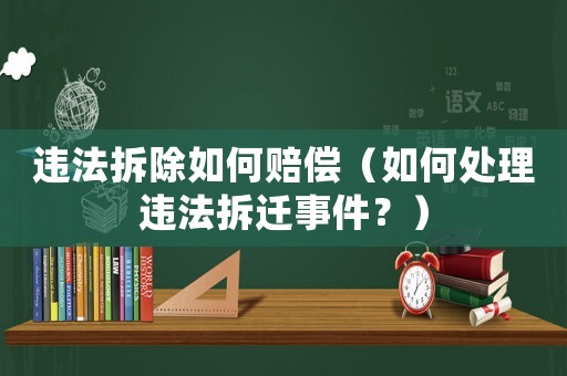 違法拆除如何賠償（如何處理違法拆遷事件？）