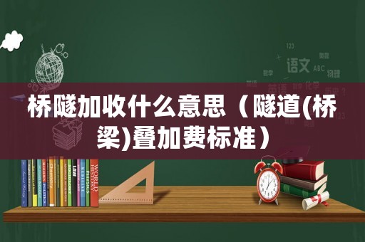 橋隧加收什么意思（隧道(橋梁)疊加費標(biāo)準(zhǔn)）
