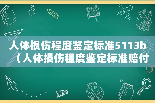 人體損傷程度鑒定標準5113b（人體損傷程度鑒定標準賠付）