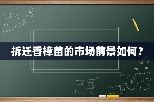 拆遷香樟苗的市場(chǎng)前景如何？